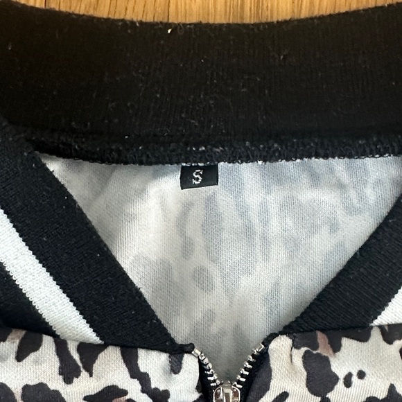 Leopard Print Women's Bomber Jacket - Picture 3 of 16